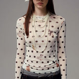 Kort bluse med dyreprint, tætsiddende snit