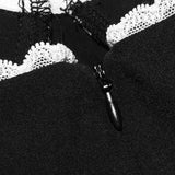 Mini aftenkjole med pufærmer og spaghettistropper