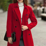 Scarlet Charm Trench Coat - Elegant, dynamisk og let til kvinder