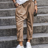 Damebukser med vide ben - Høj talje - Let og flagrende stof - Åndbar komfort