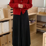 Ribbet cardigan med glitrende sløjfe