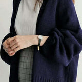 Afslappet cardigan med opsmøg