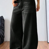 Vintage falmede denimjeans med vide ben