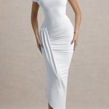 Asymmetrisk bodycon maxi aftenkjole