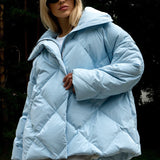 Overdimensioneret quiltet bomuldsjakke