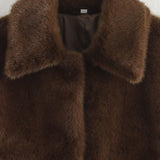 Blød, plysagtig langærmet jakke