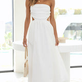 Damekjole - Stropløs - Elastik i taljen - Vide ben - Med lommer