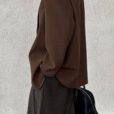 Oversized blazer med vaffeltekstur