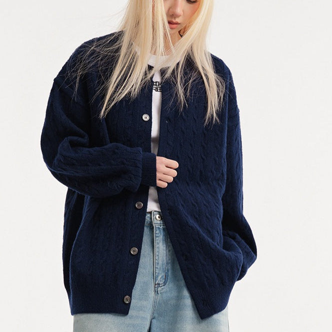 Kabelstrikket vest med afslappet pasform