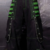 Gothic cargo jeans med brede ben