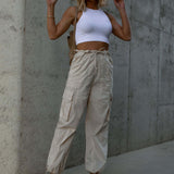 Cargobukser i urban stil med snørelukning