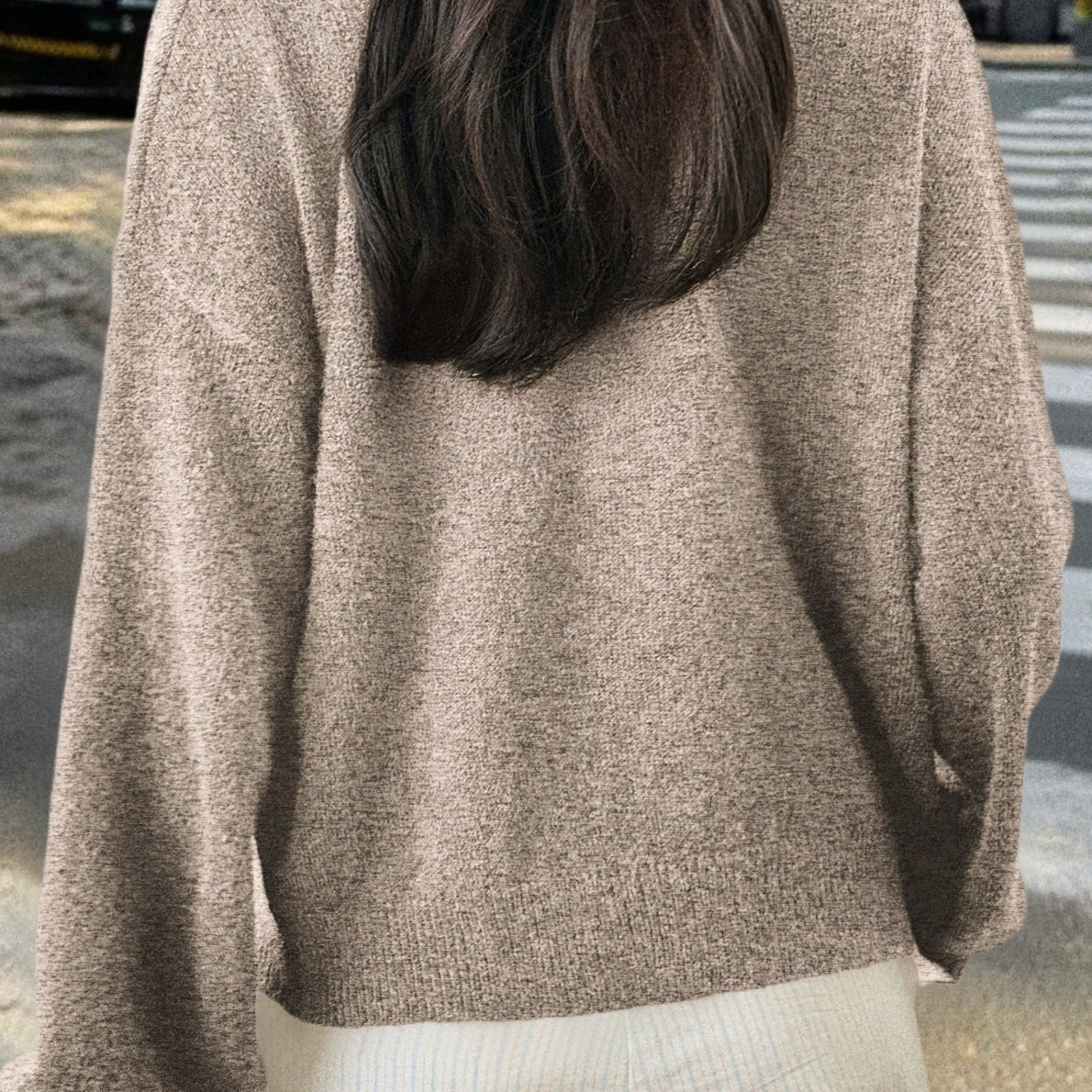 Minimalistisk cardigan med lange ærmer og knapper