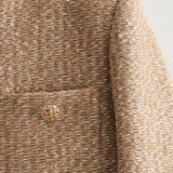 Kort, enkeltradet tweedfrakke