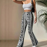 Damebukser med svaj – høj talje – bohememønster – tætsiddende og behagelig snit