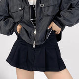 Kort cargofrakke med opretstående krave