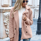 Dame teddyjakke – Oversized pasform – Dobbeltradet – Hakkrave