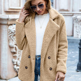 Dame teddyjakke – Oversized pasform – Dobbeltradet – Hakkrave