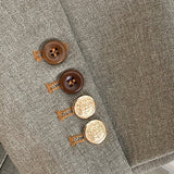 Oversized spættet blazer med knæ