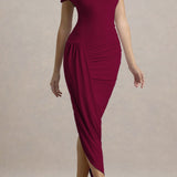 Asymmetrisk bodycon maxi aftenkjole