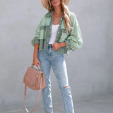 Langærmet frakke i børstet vaffelstrik