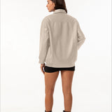 læderjakke med overdimensionerede reverser