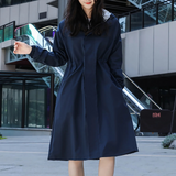 Dametrenchcoat – Let regnfrakke – Lige snit – Justerbar talje – Knælang