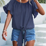 Ima - Moderne bluse med rund hals