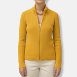 Lilou Fitted Cardigan | Cardigan med høj hals og lynlås og lange ærmer