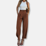 Damebukser - Vævet stof - Høj talje - Ankellang