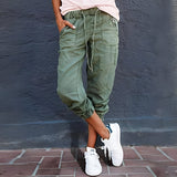 Dame cargobukser – Afslappet pasform – Elastik i taljen – Praktiske lommer