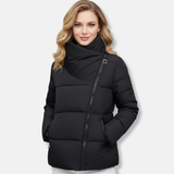 Dame quiltet jakke – Normal pasform – Ståkrave – Lynlåslukning – Sikre lommer