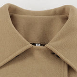 Frakke i uldblanding med flagermusærmer