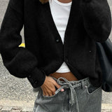 minimalistisk cardigan med lange ærmer