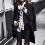 Everly - Elegant lang frakke med knapper