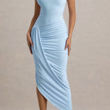 Asymmetrisk bodycon maxi aftenkjole