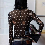 Kort bluse med dyreprint, tætsiddende snit