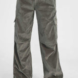 Løstsiddende vintage cargobukser med lige ben