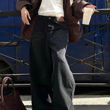 Vintage falmede jeans med indadvendte lommer og vide ben