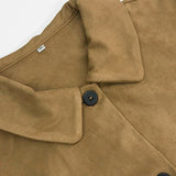 Vintage ruskindsjakke med revers