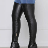 Høje ankelstøvler til kvinder - Ægte læder - Kraftig hæl - Rund tå - Komfort og elegance