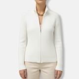 Lilou Fitted Cardigan | Cardigan med høj hals og lynlås og lange ærmer