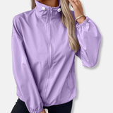 Damejakke – Afslappet pasform – Vandtæt og vindtæt – Lynlåskrave