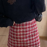 Tyk uldternet bodycon nederdel