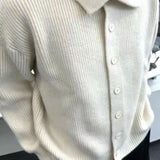 Oversized cardigan med rullekrave