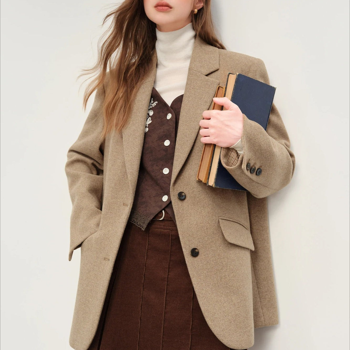 Retro ternet cropped blazer