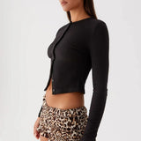 Minimalistisk cardigan med knapper