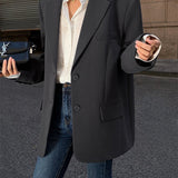 Afslappet sort blazer i retrostil