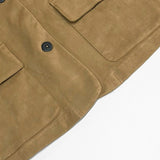 Vintage ruskindsjakke med revers