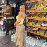 Løstsiddende sommerbukser med faldskærm og snøre