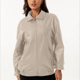 læderjakke med overdimensionerede reverser